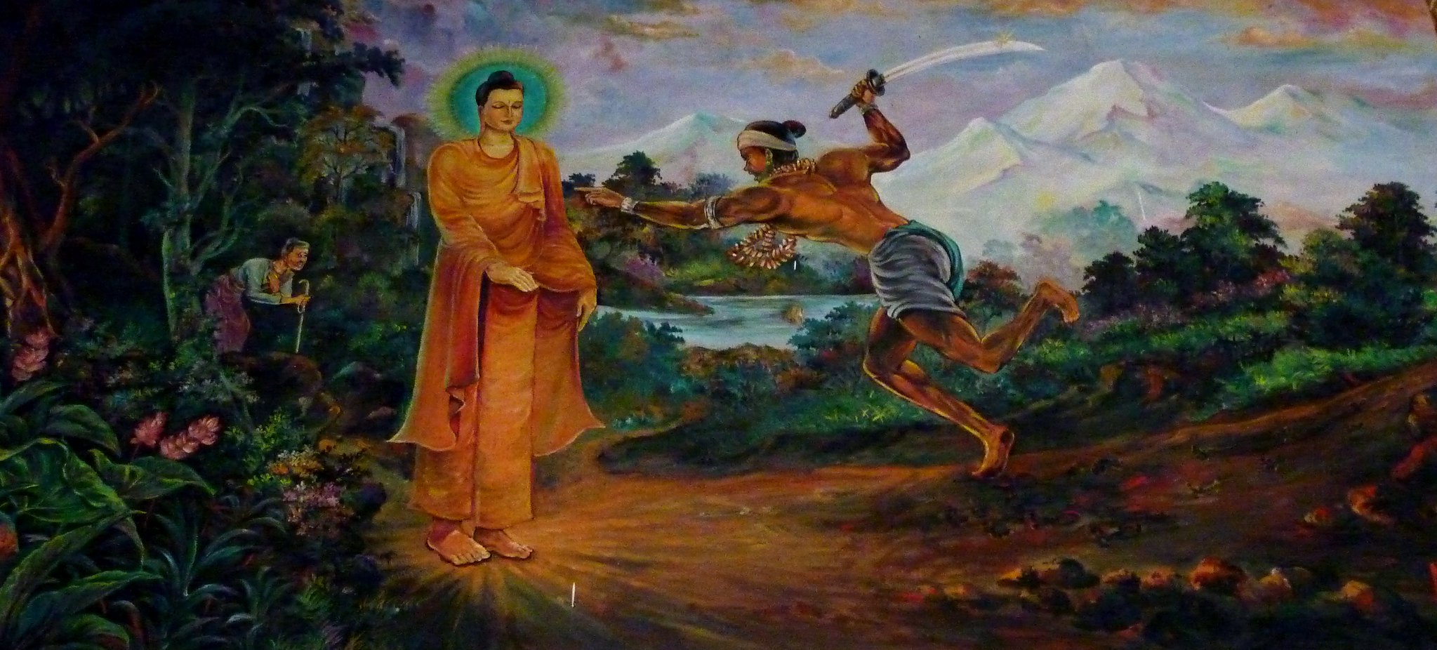 Anguilimala Attacks the Buddha